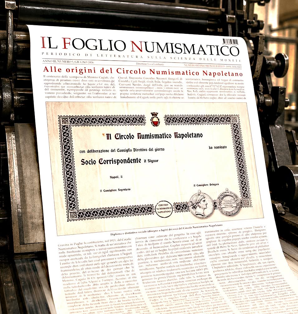 Prima pagina del numero 5 de Il Foglio Numismatico
